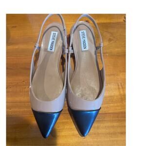 Steve Madden Low Heel Slingback Tan and Black size 8.5